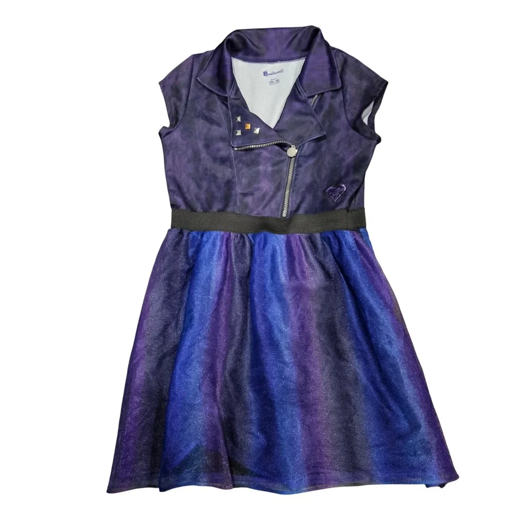 Disney Descendants‎ Girls Purple Dress Cosplay Costume, Kids Size